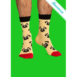 Носки Мопсик - мокрый носик