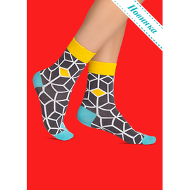 Носки Серый кубизм