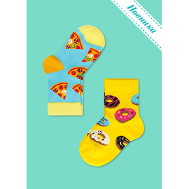 Носки детские (2 пары) Пицца и пончики