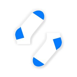 Белый с бирюзовой пяткой