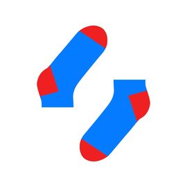 Бирюзовый с красной пяткой