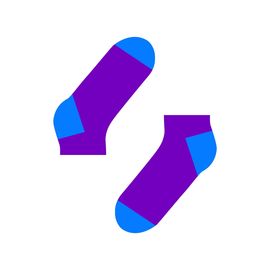 Фиолетовый с бирюзовой пяткой