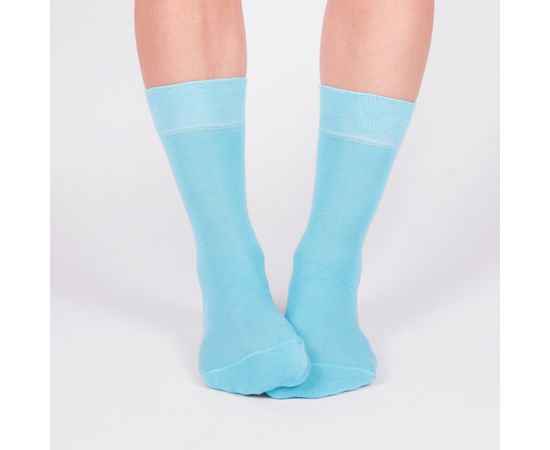 Однотонные голубые носки