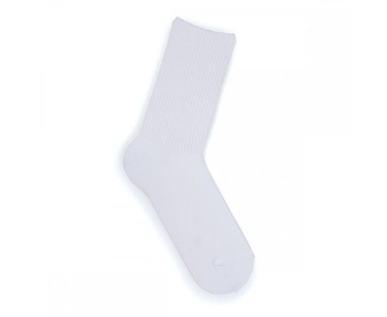 Носки со спортивной резинкой белые однотонные