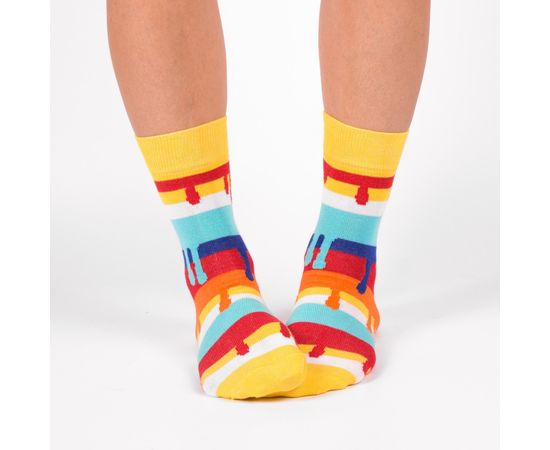 Цветные дизайнерские носки с потеками
